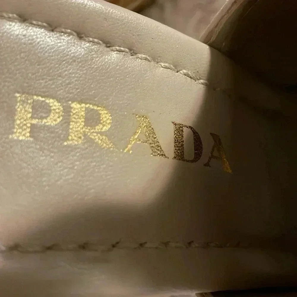 Prada suede espadrille’s neutral sandals shoes